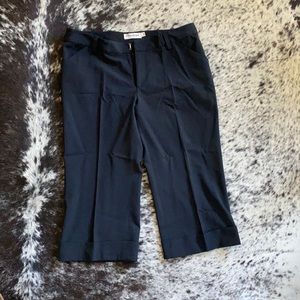 Black cuffed culottes